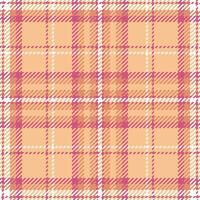 Elegant peach and rose pink plaid pattern. Perfect for textile design, fashion, or website backgrounds. Subtle texture and soft colors evoke warmth and comfort. vector
