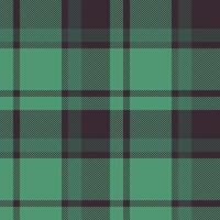 Classic tartan pattern in green and deep purple. Timeless textile design with intersecting stripes. Ideal for backgrounds, apparel, and festive themes. Versatile and stylish. vector