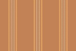 Gresent background fabric, cotton seamless texture stripe. Sccupation vertical textile lines pattern in orange and light colors. vector