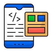 Trendy vectors of mobile coding graphices