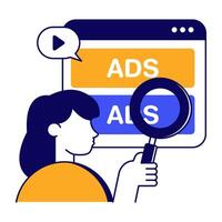 Perfect Modern design icon of advertisement website vector