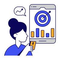 Modern design icon of mobile target vector