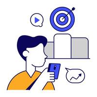 Modern icon of target analytics vector