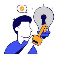 Modern icon of problem solving vector