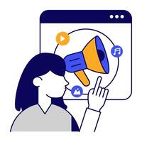 Perfect design icon of online campaign vector