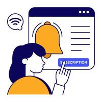 An icon design of subscription vector