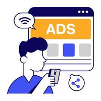 Modern Perfect design icon of advertisement website vector