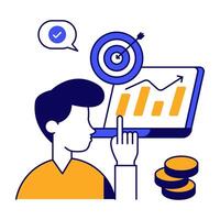 Modern icon of target data analytics vector