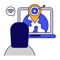 Modern Creative design icon of target location vector