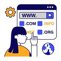 Modern icon design of web domains vector