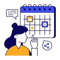 Modern Trendy design icon of schedule vector