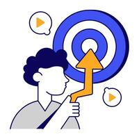 modern unique Target chat icon, editable vectors