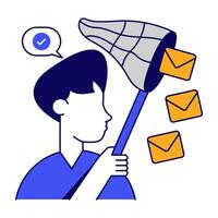 A unique icon of e mail vector