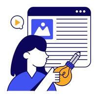Trendy design icon of creative writing vector