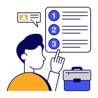 Icon of checklist in flat design vector