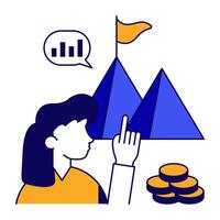 Modern Conceptual flat design icon of mission accomplished vector