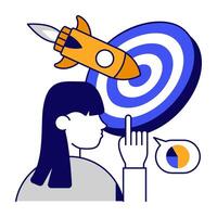 Modern Startup target icon in perfect vector