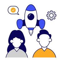 Modern Startup management icon, editable vector