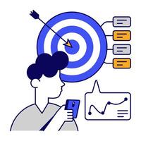 Modern icon design of target vector