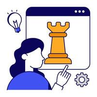 Editable design icon of strategy management vector