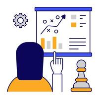 Modern Strategic presentation icon, editable vectors