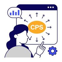 Trendy design icon of cps distributor vector