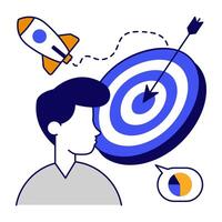 Modern Startup target icon in perfect design vector