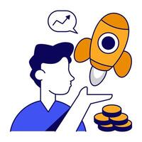 Modern beautiful design icon of startup vector