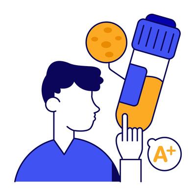 An editable icon of blood sample tube, lab apparatus