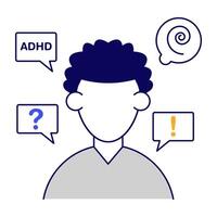 An icon design of adhd disease. vector