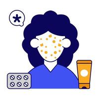 Modern design icon of face allergy vector
