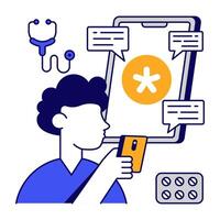 A unique design icon of medical communication vector