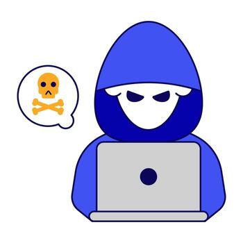 misterioso persona icono, hacker editable vector