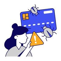 Unique design icon of card bug vector