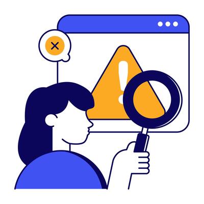 Modern design icon of search web error