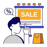Trendy design of shopping sale vector
