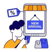 A design icon of mobile new arrival vector