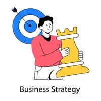 Conceptual flat design illustration of business strategy vector