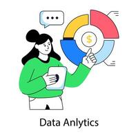 Modern design illustration of data analytics vector