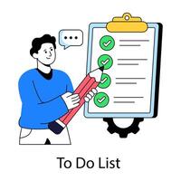 illustration of task list in isometric design vector