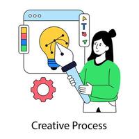 An illustration design of creative process vector