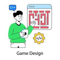 Editable design illustration of game design vector