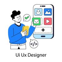 design of Ui ux designer vector