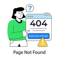 A creative design of page not found vector
