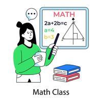 A design illustration of math class vector