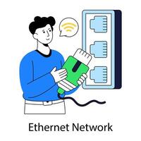 Premium design illustration of ethernet network vector