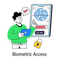 Creative design illustration of fingerprint scan vector
