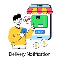 A beautiful design illustration of order notification vector