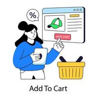 Perfect design illustration of add to cart vector