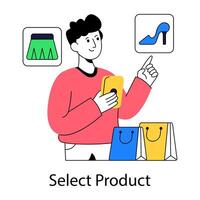 Creative design illustration of select product vector